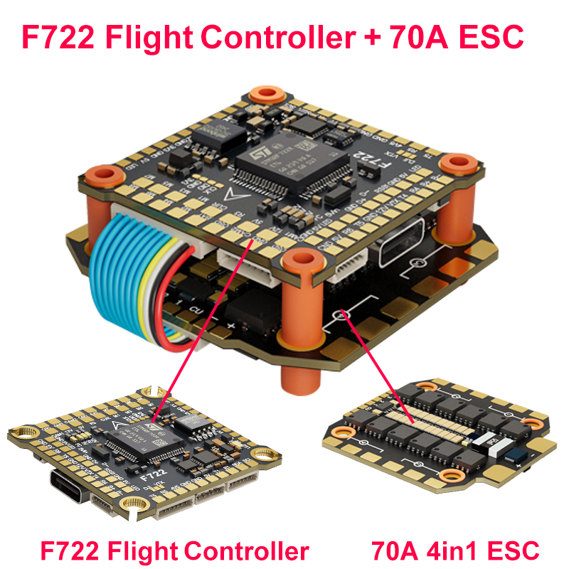 Drone Power Distribution Board - DAKEFPV F722 60A Stack ICM42688P F722